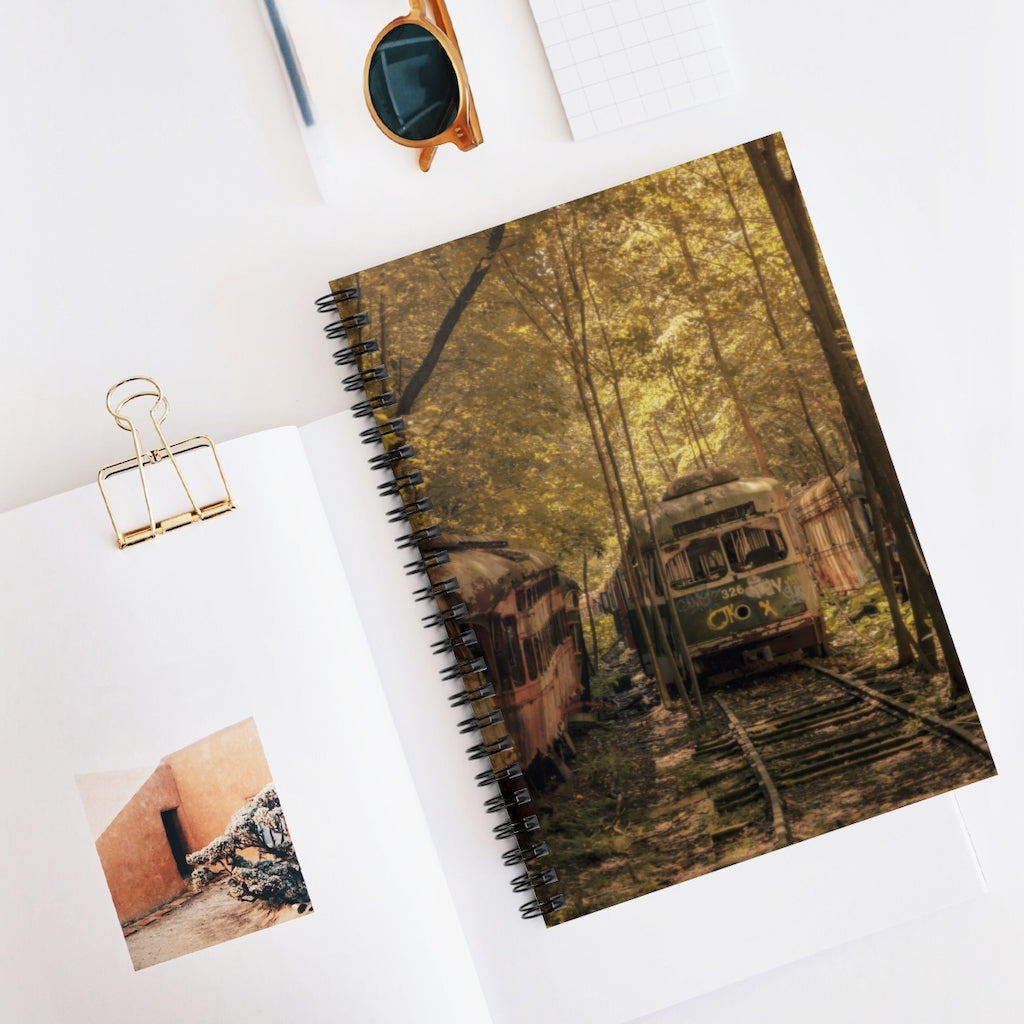 Abandoned on the Tracks | Spiral Notebook