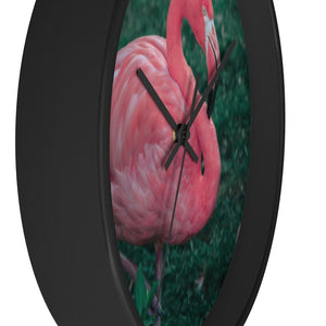 Tropical Flamingo Stance | Wall Clock