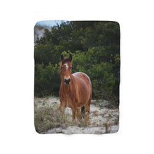 Load image into Gallery viewer, Equine in the Sand Dunes | Sherpa Fleece Blanket