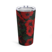 Load image into Gallery viewer, Deep Red Petunias | Tumbler 20oz