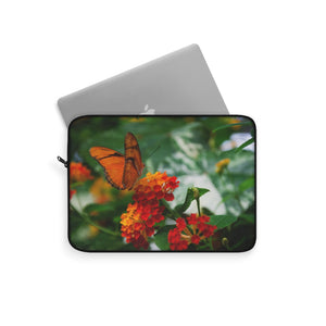 Orange Butterfly on Orange Flora | Laptop Sleeve