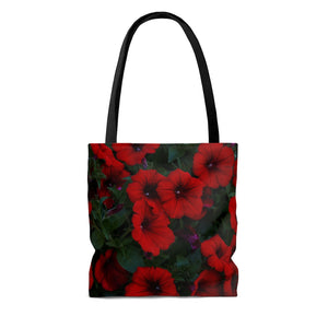 Deep Red Petunias | Tote Bag
