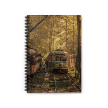 Load image into Gallery viewer, Abandoned on the Tracks | Spiral Notebook