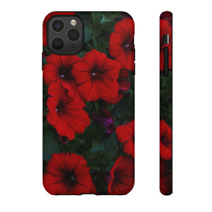 Deep Red Petunias | Phone Case