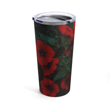 Load image into Gallery viewer, Deep Red Petunias | Tumbler 20oz