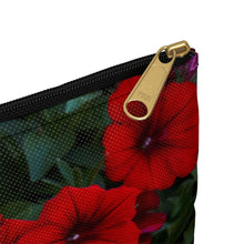 Load image into Gallery viewer, Deep Red Petunias | Accessory Pouch