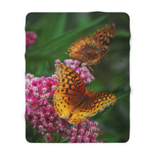 Load image into Gallery viewer, Double Butterflies | Sherpa Fleece Blanket