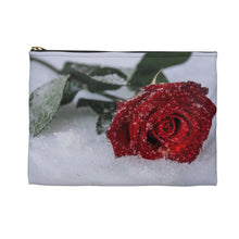Load image into Gallery viewer, Frosty Red Rose | Accessory Pouch