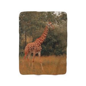 Rustic Giraffe | Sherpa Fleece Blanket