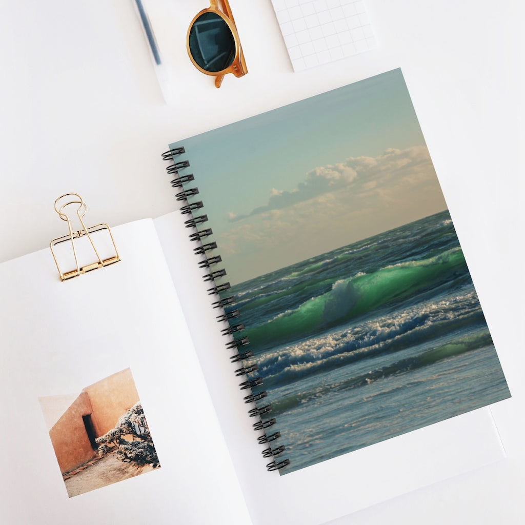 Sunlight Through the Waves | Spiral Notebook