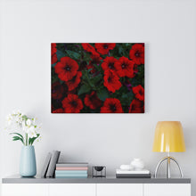 Load image into Gallery viewer, Deep Red Petunias | Canvas Gallery Wrap