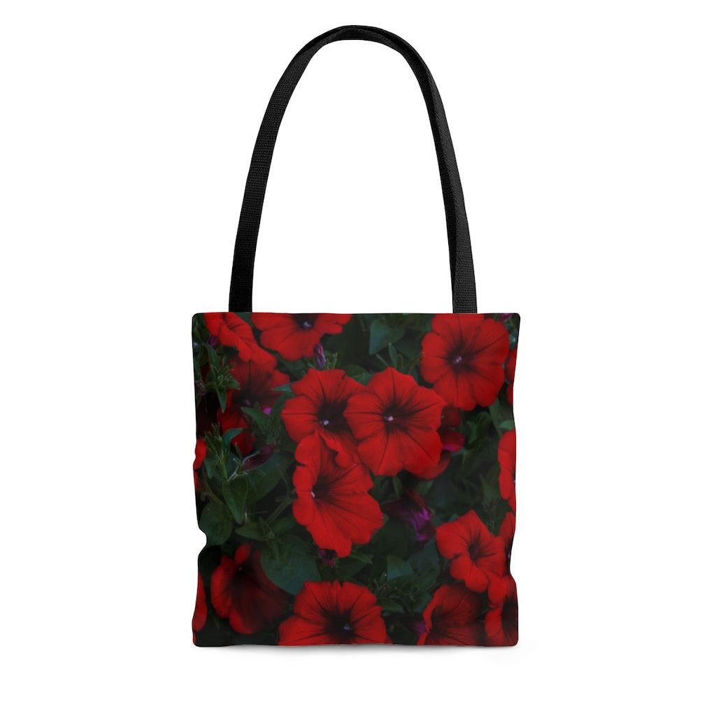 Deep Red Petunias | Tote Bag